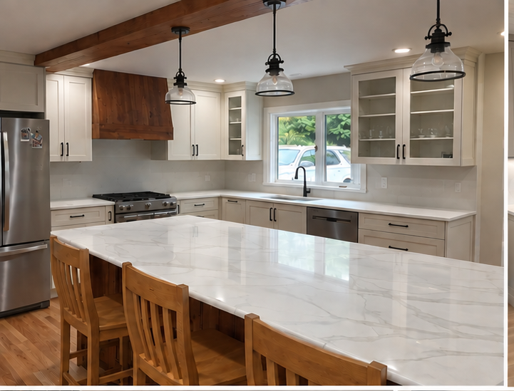 Warm white kitchen